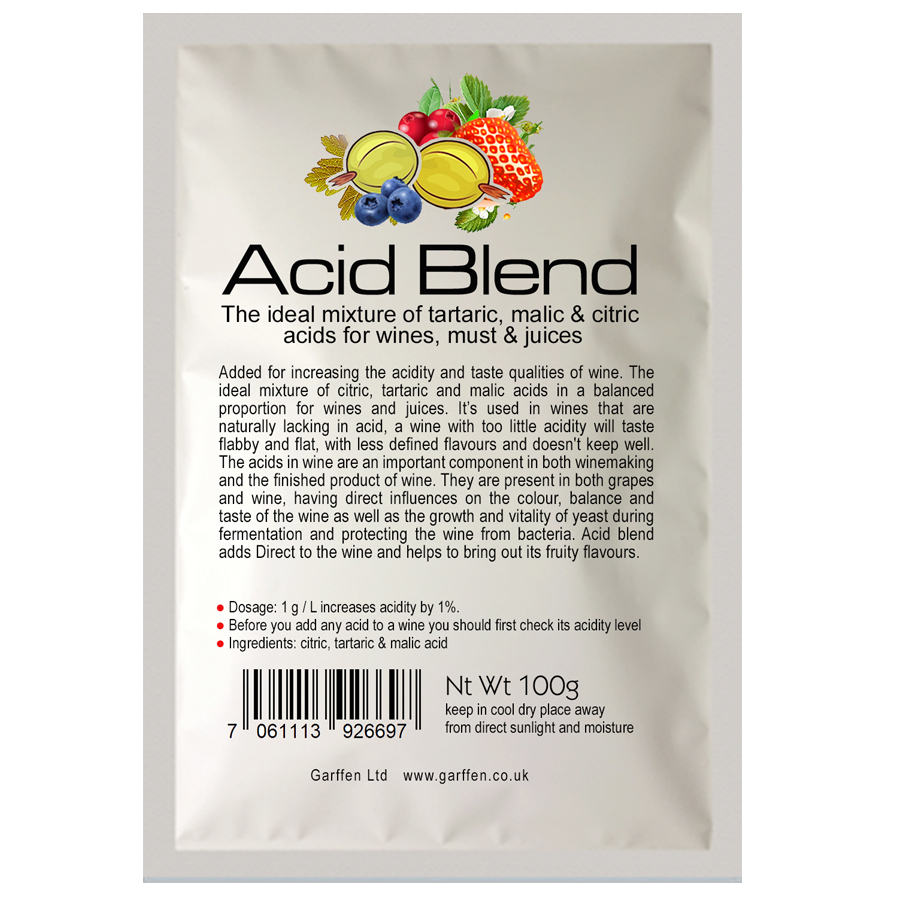 Acid Blend 100g adjusting acidity of wine and juice