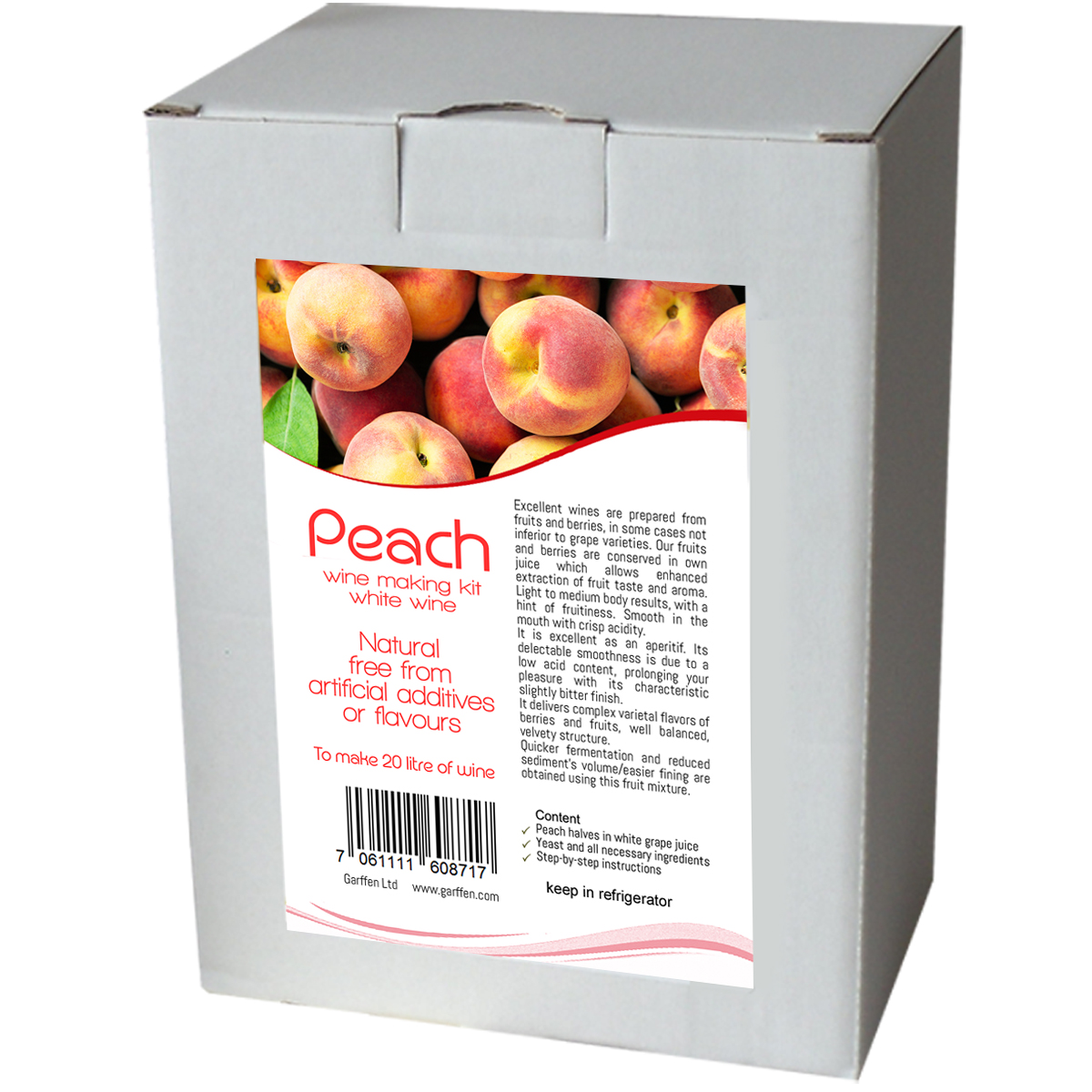 Peach wine making kit