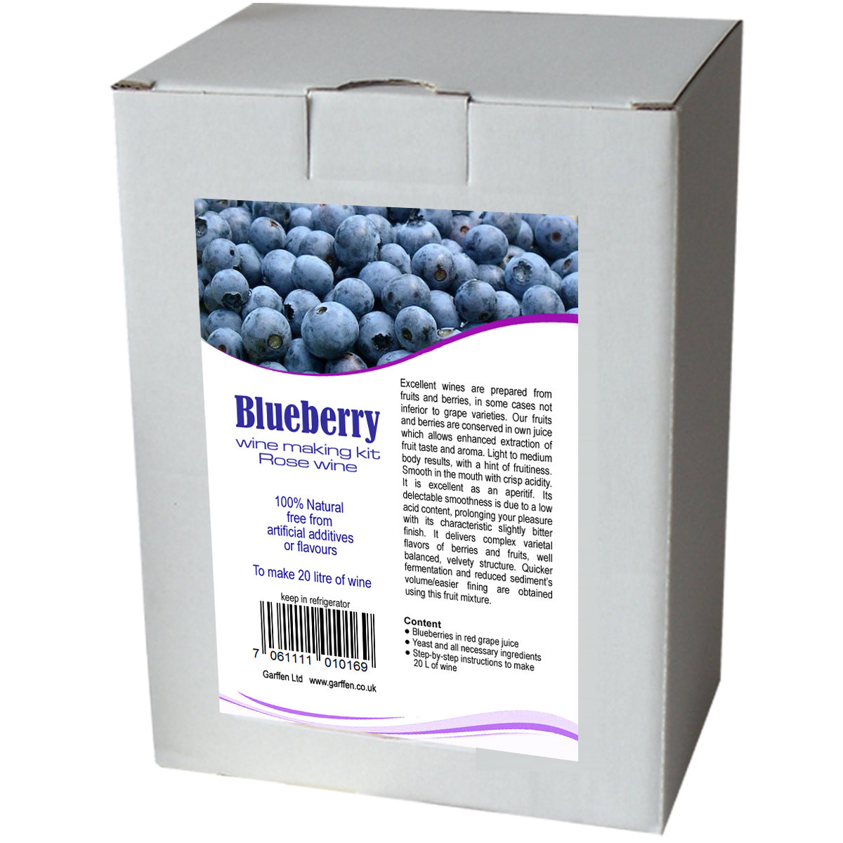 Blueberry wine making kit