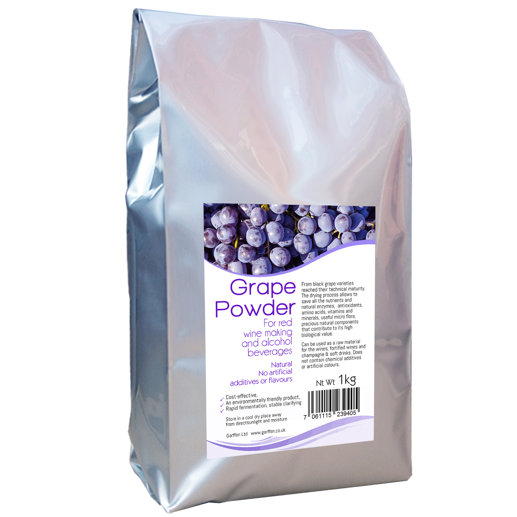 Grape powder for wine making
