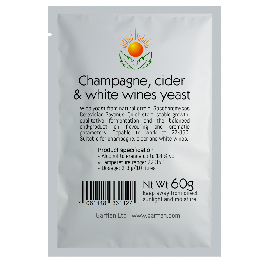 Champagne- Cider and White Wine Yeast